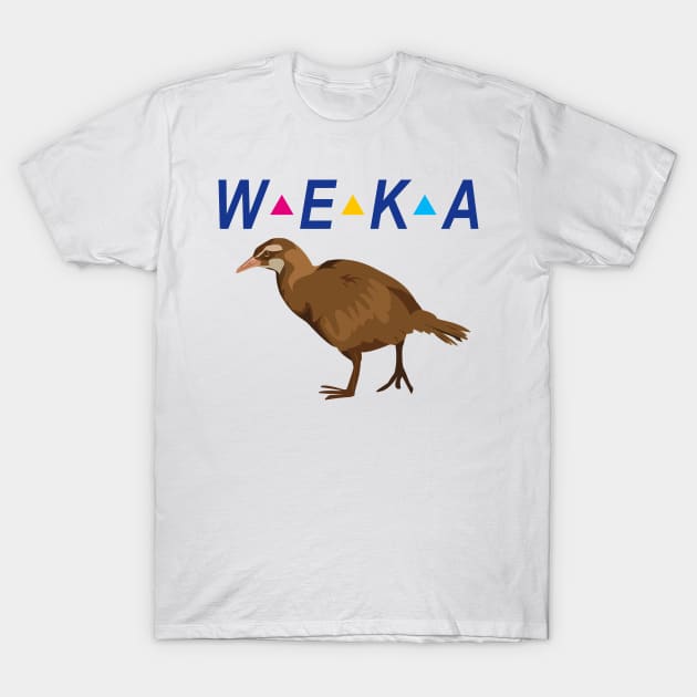 WEKA Native New Zealand Bird T-Shirt by Pebblestone